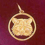 14K GOLD ANIMAL CHARM - CAT #6352