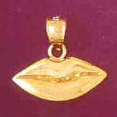 14K GOLD CHARM - LIPS #6522