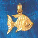 14K GOLD NAUTICAL CHARM - ANGELFISH #660