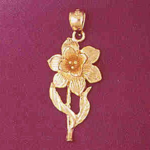 14K GOLD FLOWER CHARM #6692