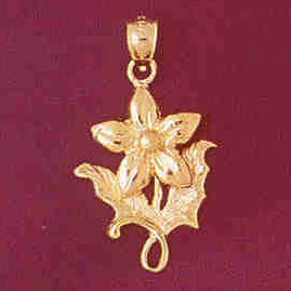 14K GOLD FLOWER CHARM #6693