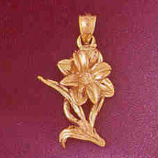 14K GOLD FLOWER CHARM #6696