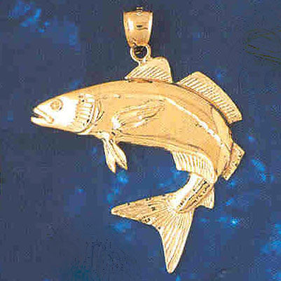 14K GOLD NAUTICAL CHARM - FISH #670