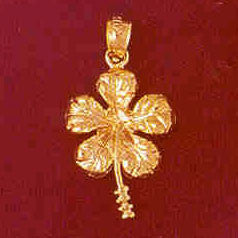 14K GOLD FLOWER CHARM #6744