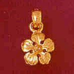 14K GOLD FLOWER CHARM #6747