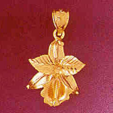 14K GOLD FLOWER CHARM #6756