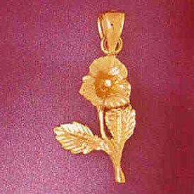 14K GOLD FLOWER CHARM #6757