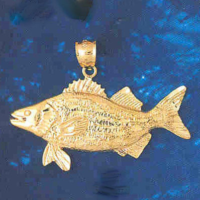 14K GOLD NAUTICAL CHARM - FISH #675
