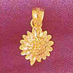 14K GOLD FLOWER CHARM - SUNFLOWER #6766