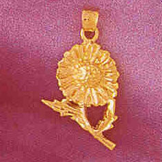 14K GOLD FLOWER CHARM #6768