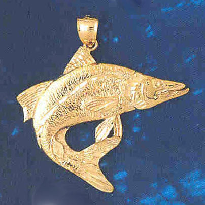 14K GOLD NAUTICAL CHARM - FISH #678