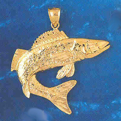 14K GOLD NAUTICAL CHARM - FISH #679