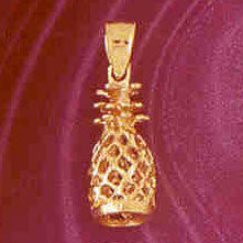 14K GOLD FRUIT CHARM - PINEAPPLE #6845