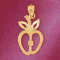 14K GOLD FRUIT CHARM - APPLE #6858