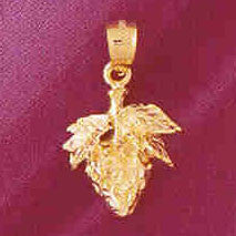 14K GOLD FRUIT CHARM - STRAWBERRY #6866