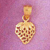 14K GOLD FRUIT CHARM - STRAWBERRY #6868