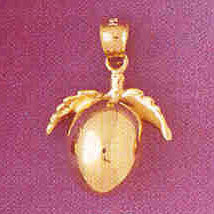 14K GOLD FRUIT CHARM - PLUM #6874