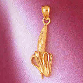 14K GOLD FOOD CHARM - BANANA #6895