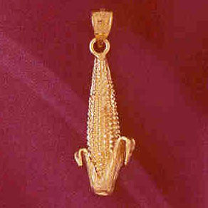 14K GOLD FOOD CHARM - CORN #6900