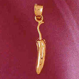 14K GOLD FOOD CHARM - PEPPER #6907