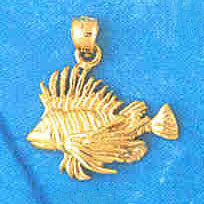14K GOLD NAUTICAL CHARM - FISH #690