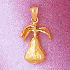 14K GOLD FOOD CHARM - PEAR #6910