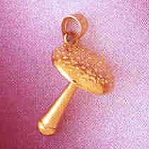 14K GOLD FOOD CHARM - MASHROOM #6915