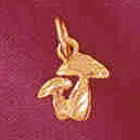 14K GOLD FOOD CHARM - MASHROOM #6917