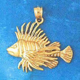 14K GOLD NAUTICAL CHARM - FISH #691