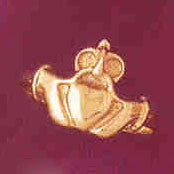 14K GOLD IRISH CLADDAH RING #7044