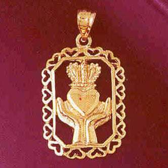 14K GOLD CLADDAH CHARM #7066