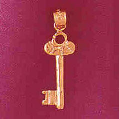 14K GOLD CHARM - KEY #7109