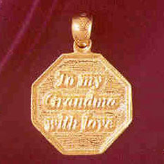 14K GOLD TALKING CHARM - TO MY GRANDMA WITH LOVE #7155