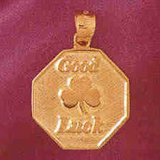 14K GOLD TALKING CHARM - GOOD LUCK #7159