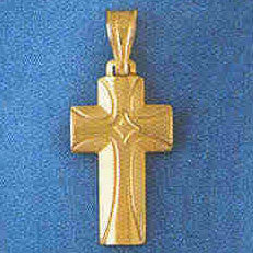 14K GOLD RELIGIOUS CHARM - CROSS #7358