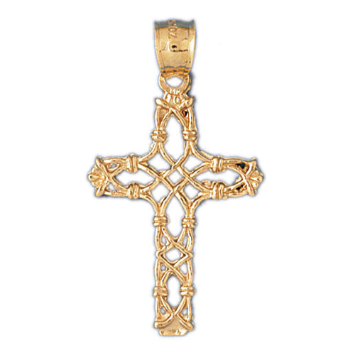 14K GOLD RELIGIOUS CHARM - CROSS #7867