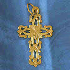 14K GOLD RELIGIOUS CHARM - CROSS #7881