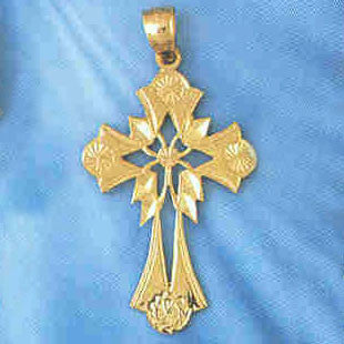 14K GOLD RELIGIOUS CHARM - CROSS #7924