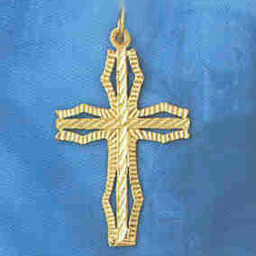 14K GOLD RELIGIOUS CHARM - CROSS #7930