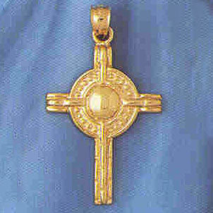 14K GOLD RELIGIOUS CHARM - CROSS #8061