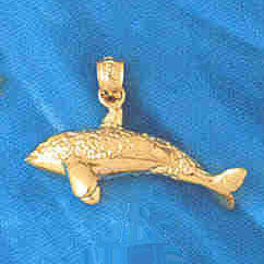 14K GOLD NAUTICAL CHARM - WHALE #813