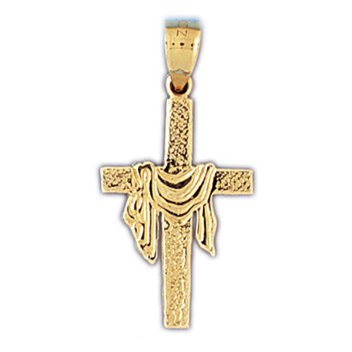 14K GOLD RELIGIOUS CHARM - SMALL CROSS #8260