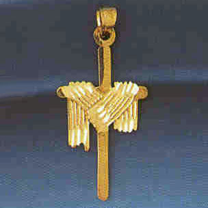 14K GOLD RELIGIOUS CHARM - CROSS #8262
