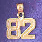 14K GOLD NUMERAL CHARM - 82 #9511