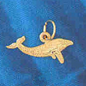14K GOLD NAUTICAL CHARM - WHALE #831