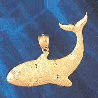 14K GOLD NAUTICAL CHARM - WHALE #832