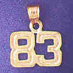 14K GOLD NUMERAL CHARM - 83 #9511