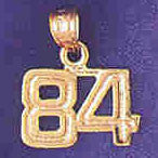 14K GOLD NUMERAL CHARM - 84 #9511