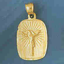 14K GOLD RELIGIOUS CHARM - MEDAL #8585