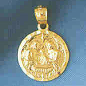 14K GOLD RELIGIOUS CHARM - MEDAL #8587